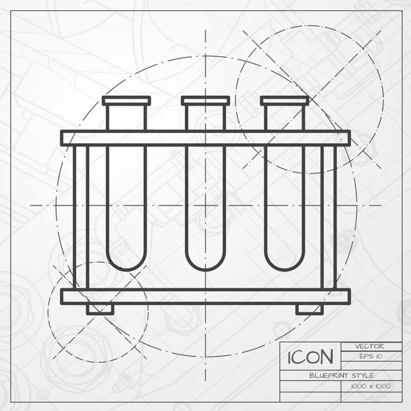 Tubos de prueba Icono — Vector de stock