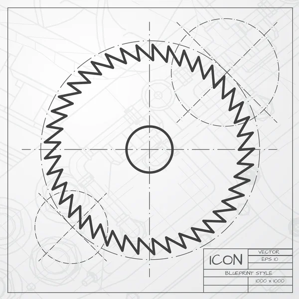 Icône de scie circulaire — Image vectorielle