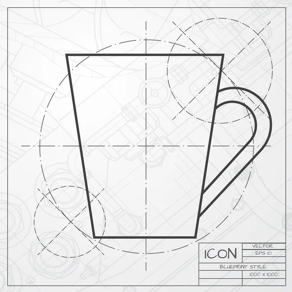Taza plana para té o café — Archivo Imágenes Vectoriales