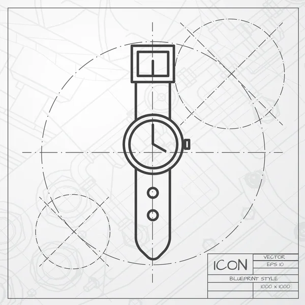 Icono del reloj sobre fondo plano — Archivo Imágenes Vectoriales