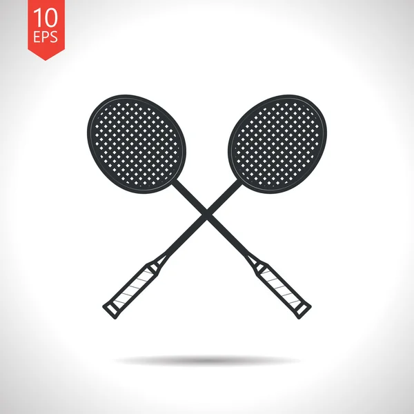 Icône de raquettes de badminton — Image vectorielle
