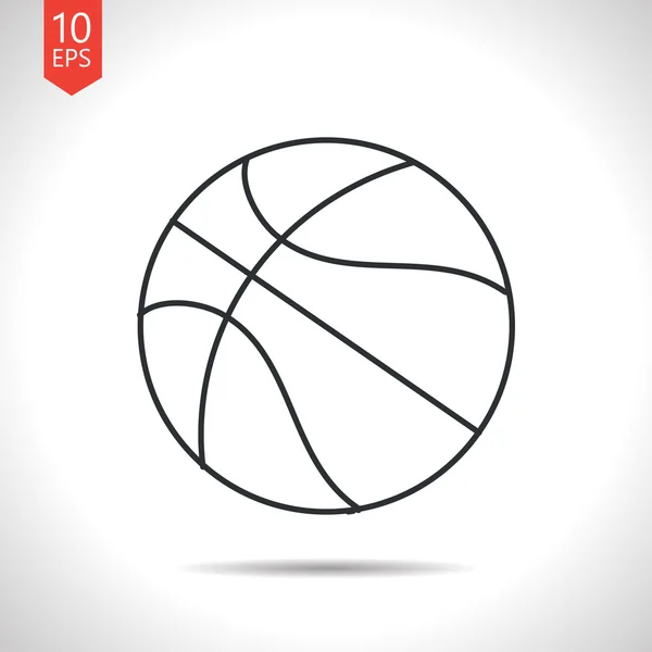 Esquema icono de baloncesto — Vector de stock