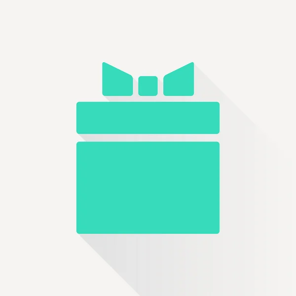 Flache Geschenkbox Symbol — Stockvektor