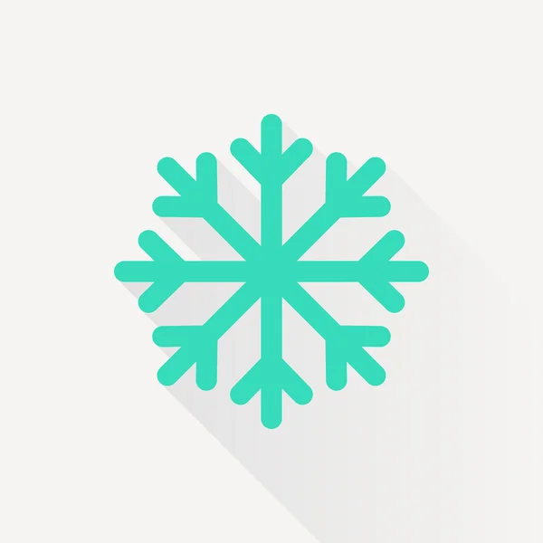 Flat snowflake icon — Stock Vector