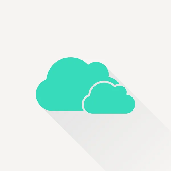 Flat clouds icon — Stock Vector