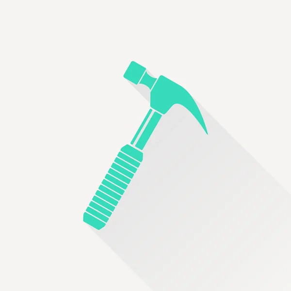 Flad hammer ikon . – Stock-vektor