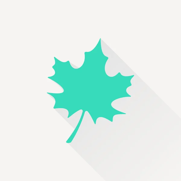 Platt maple leaf ikonen — Stock vektor
