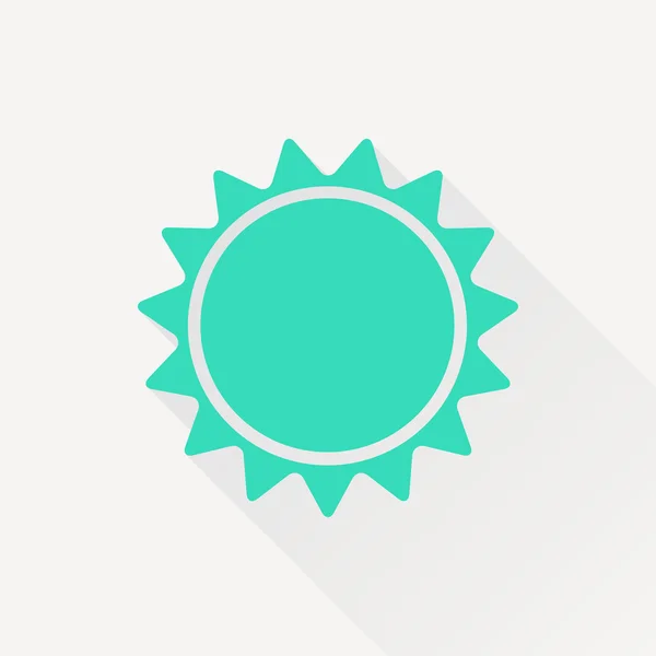 Icono de sol plano — Vector de stock