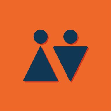 Heteroseksüel Çift düz simgesi