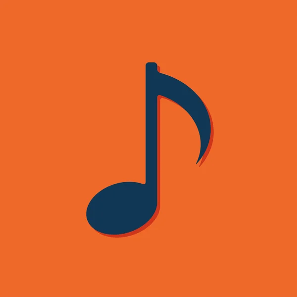 Icône de musique plate — Image vectorielle