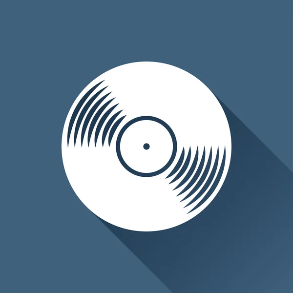 Flat vinyl icon — Stock Vector