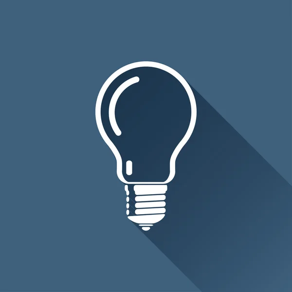 Plochá žárovka ikona — Stockový vektor