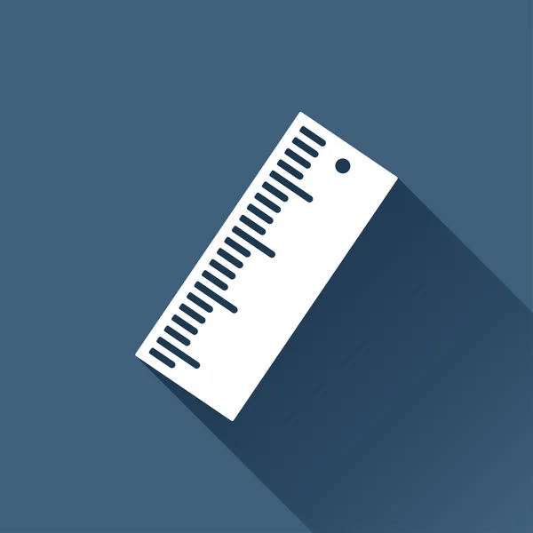 Flat ruler icon — Stock Vector