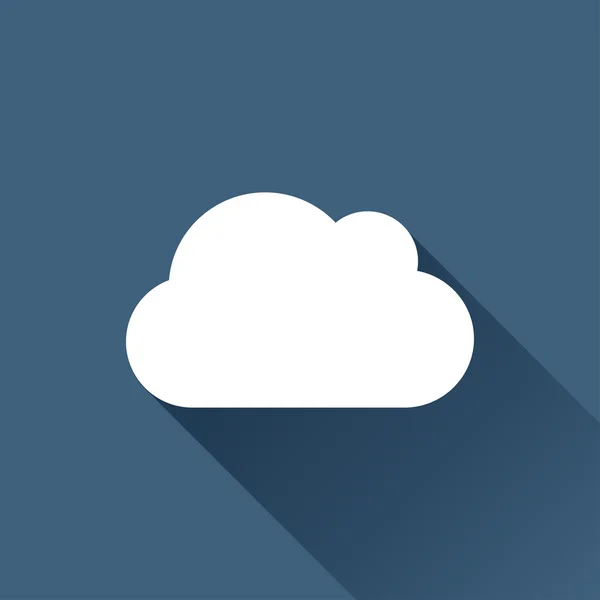 Icono de nube plana — Vector de stock