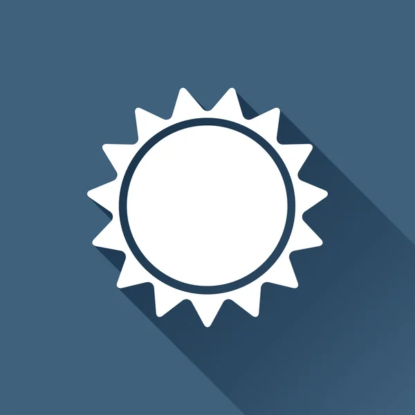 Icono de sol plano — Vector de stock