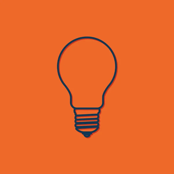 Flat lightbulb icon — Stock Vector