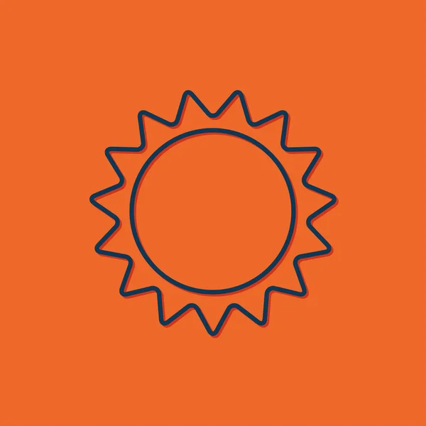 Иконка плоского солнца — стоковый вектор