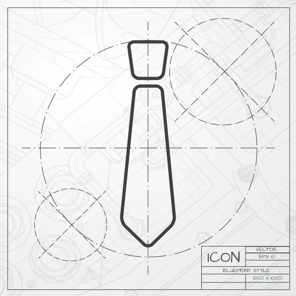 Icono de corbata plana — Vector de stock