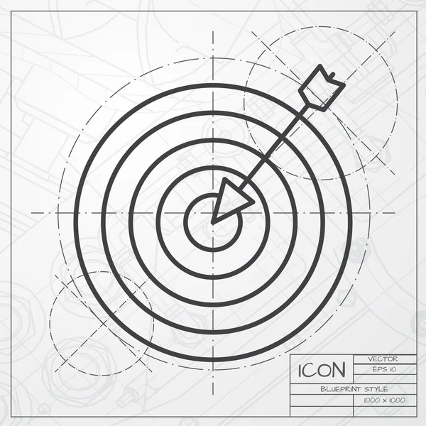 Icona della scheda target — Vettoriale Stock