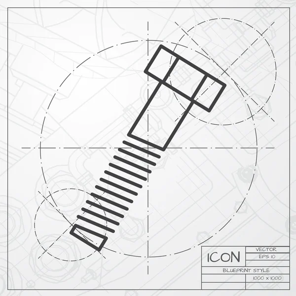Ícone de parafuso plano —  Vetores de Stock