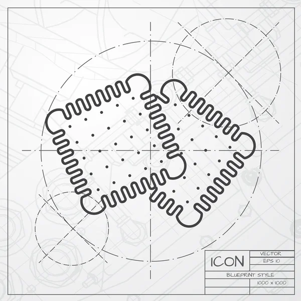 Twee koekjes pictogram — Stockvector