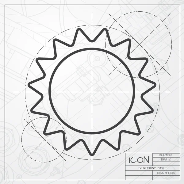 Icono de sol plano — Archivo Imágenes Vectoriales