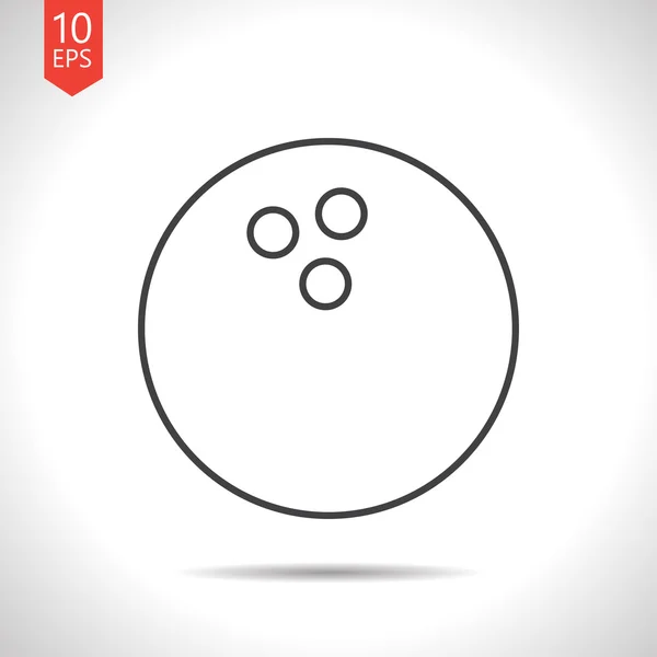 Icône boule de bowling — Image vectorielle