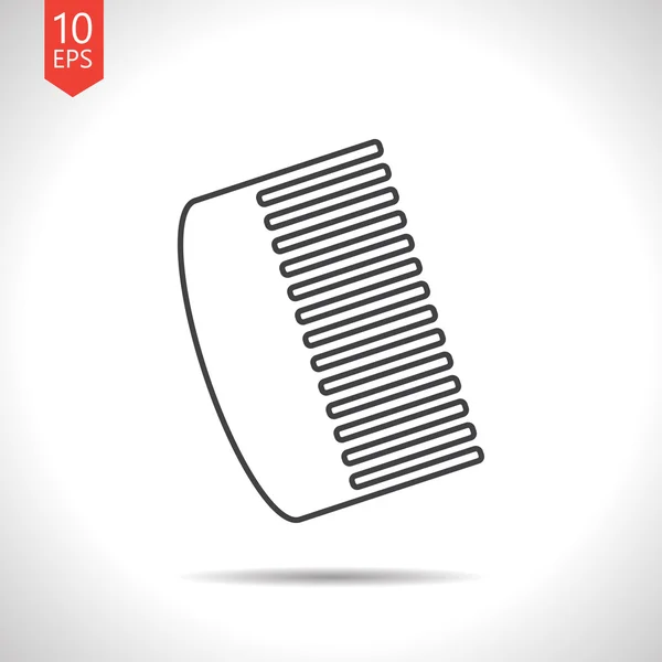 Flat hairbrush icon — Stock Vector