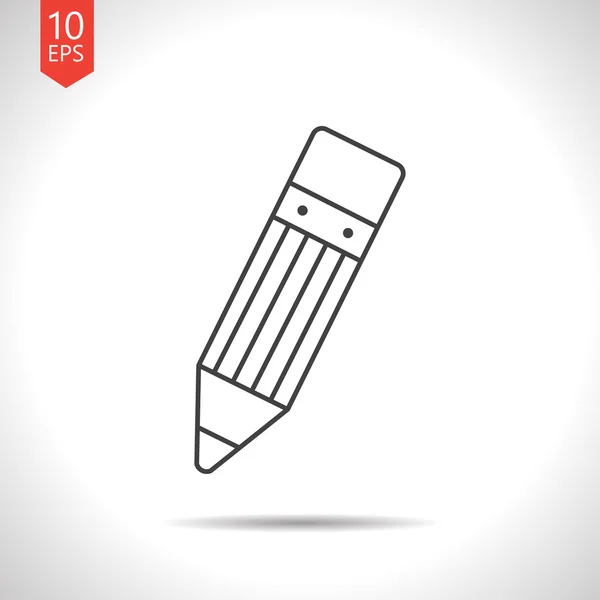 Flat pencil icon — Stock Vector