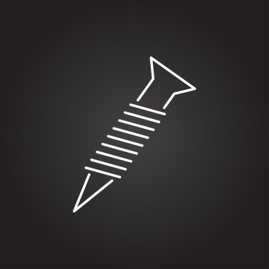 Düz vidalı simgesi