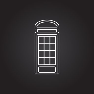 Düz telefon kutusu simgesini