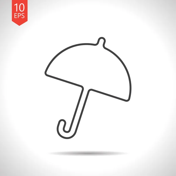 Platte paraplu pictogram — Stockvector