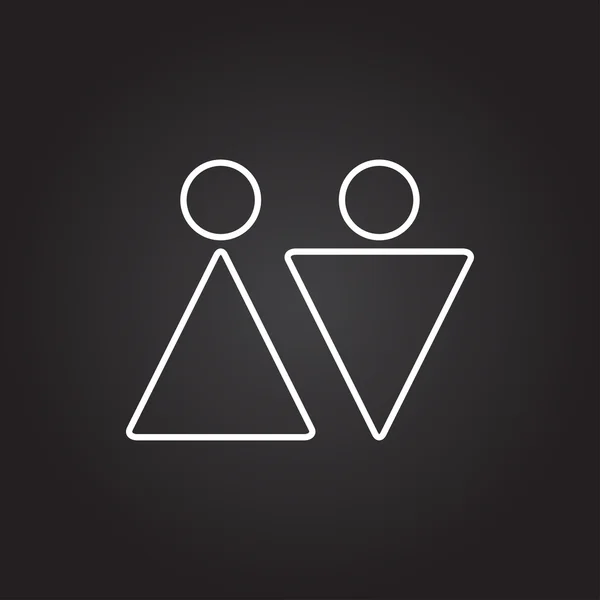 Heterosexual couple flat icon — Stock Vector
