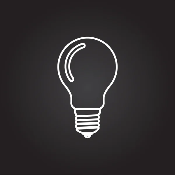 Flat lightbulb icon — Stock Vector