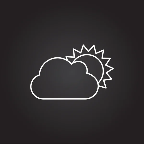 Icono de nubosidad plana — Vector de stock