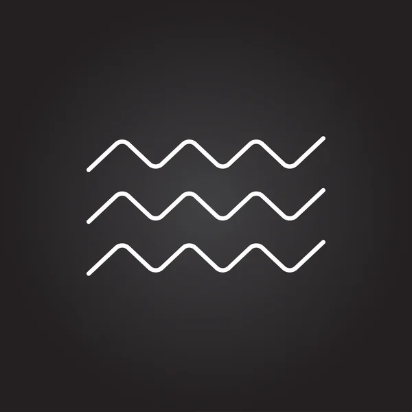 Flat waves icon — Stock Vector