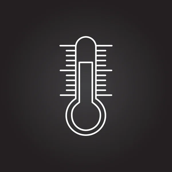 Flat thermometer icon — Stock Vector
