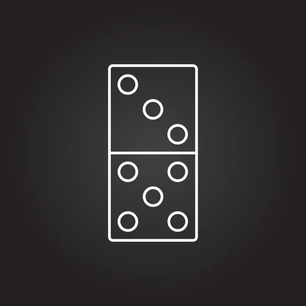 Platte domino pictogram — Stockvector