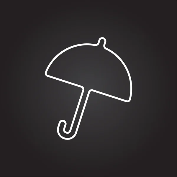 Platte paraplu pictogram — Stockvector