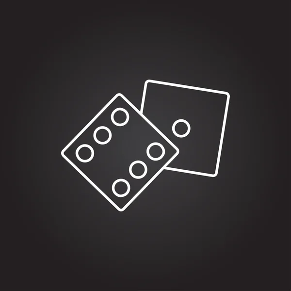 Dobbelstenen platte pictogram — Stockvector