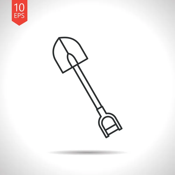 Иконка контура лопаты — стоковый вектор