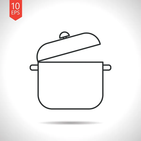 Icône de casserole plate — Image vectorielle