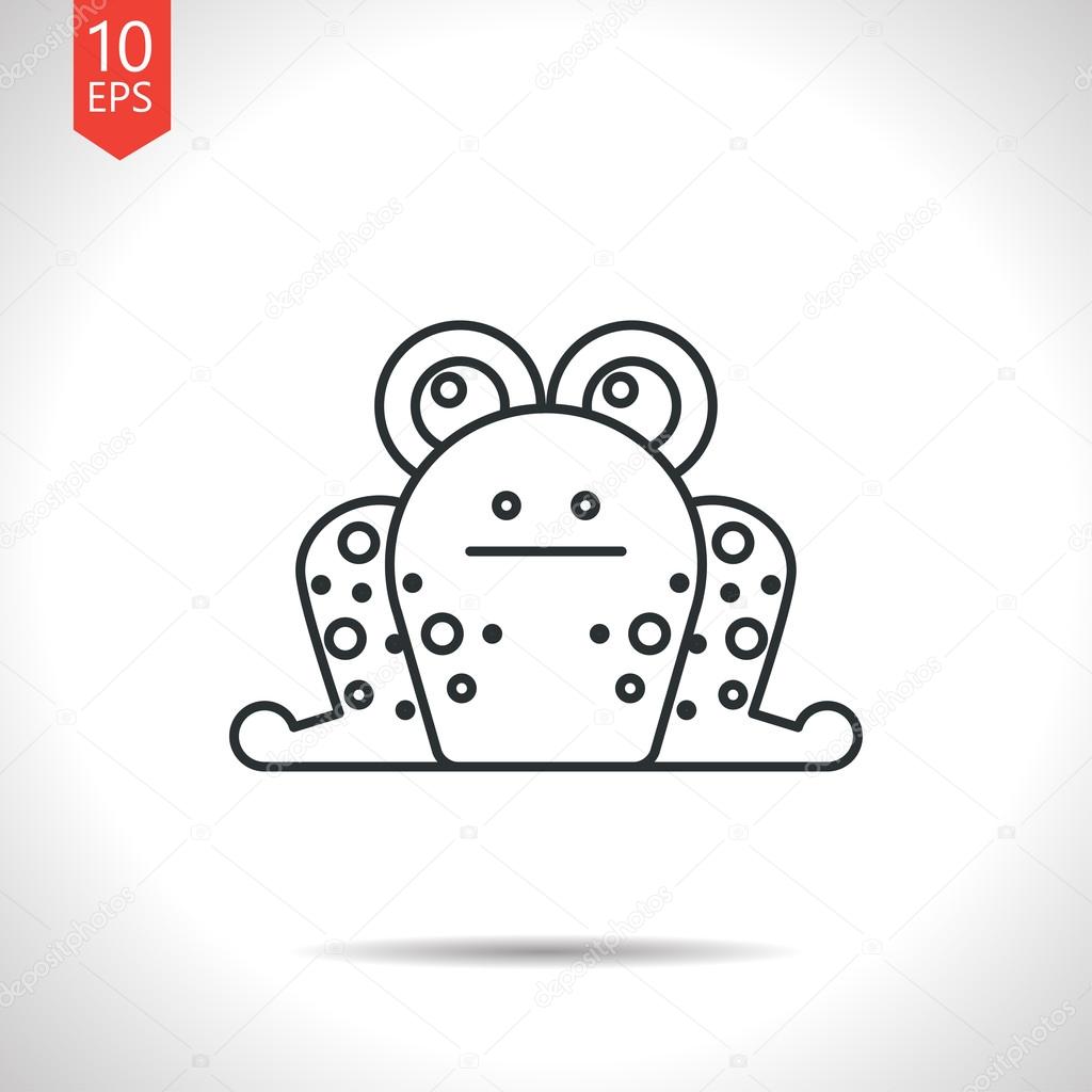 outline frog icon stock vector mara_lingstad 90115644 outline of a frog