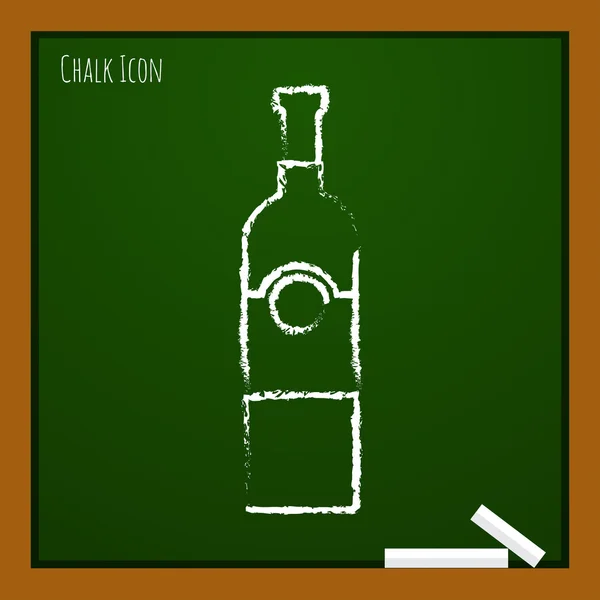 Outline botol anggur - Stok Vektor