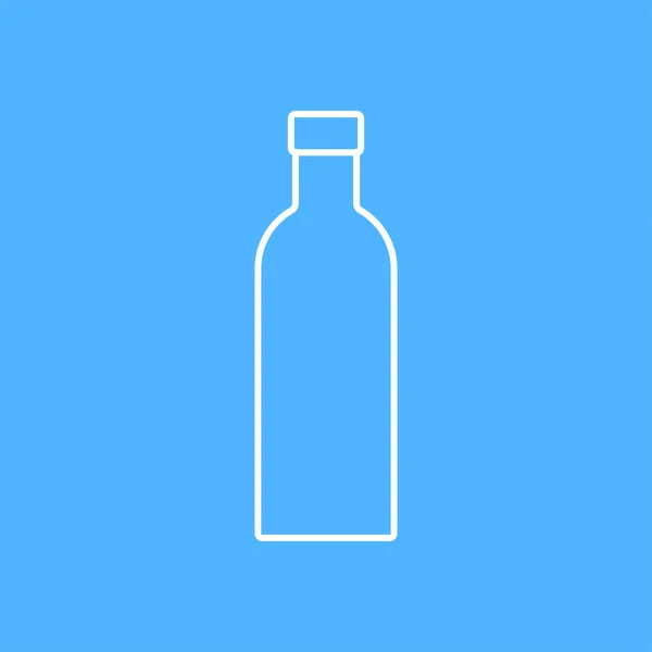 Botol minyak zaitun datar - Stok Vektor