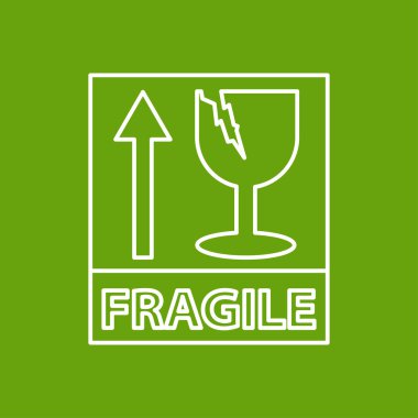 kırılgan düz simgesi