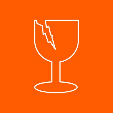 kırılgan düz simgesi