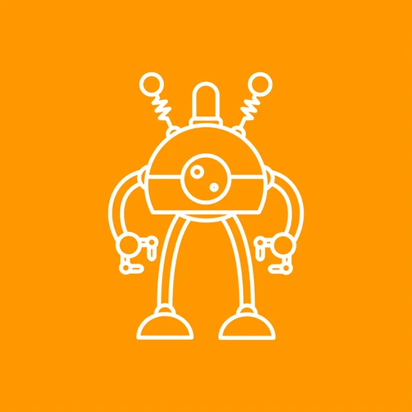 Robot juguete icono — Vector de stock