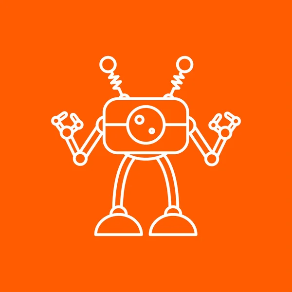 Robot juguete icono — Vector de stock