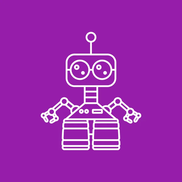 Robot juguete icono — Vector de stock